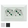 Presa doppia schuko fanton - 10/16a - bianco