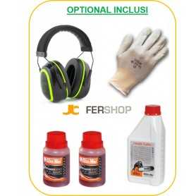 Chainsaw accessories (headphones + gloves + chain oil + oil mix)