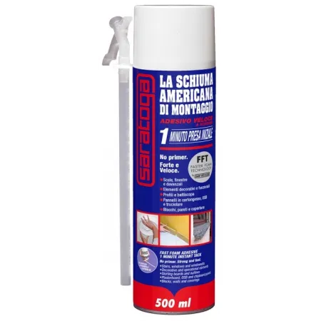 Schiuma americana incollante - ml. 500 - SARATOGA poliuretanica