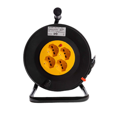 Civil cable reel - 50 m - 4 sockets 10/16 a