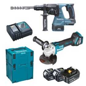 Makita power tool kit - dhr243z+ dga513z - + bl1850bx3+dc18rc - new 2024
