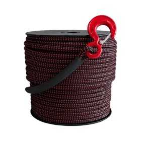 Ultra-strong textile rope - 12 mm - 150 meters - low elongation - with hook