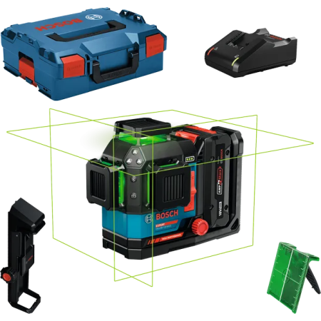 Bosch expert 2 laser level - exll18v-120-33cg - with accessories and battery+charger.