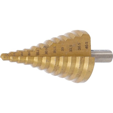 Step cutter - 6-40.5 mm. - titanium coated