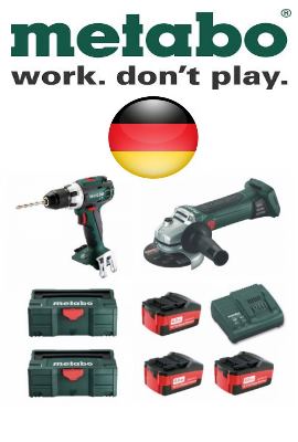 Kit metabo: avvitatore e smerigliatrice a batteria Kit metabo: avvitatore e smerigliatrice a batteria